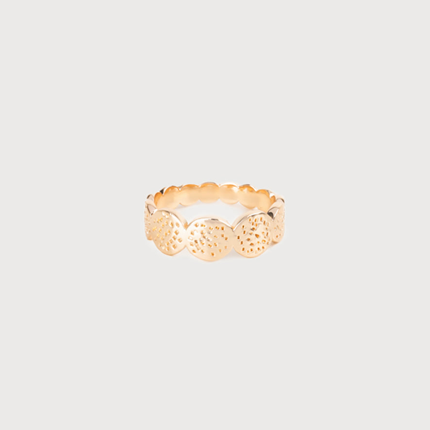 METAL RING WITH TEXTURED FINISH 4195-GLD