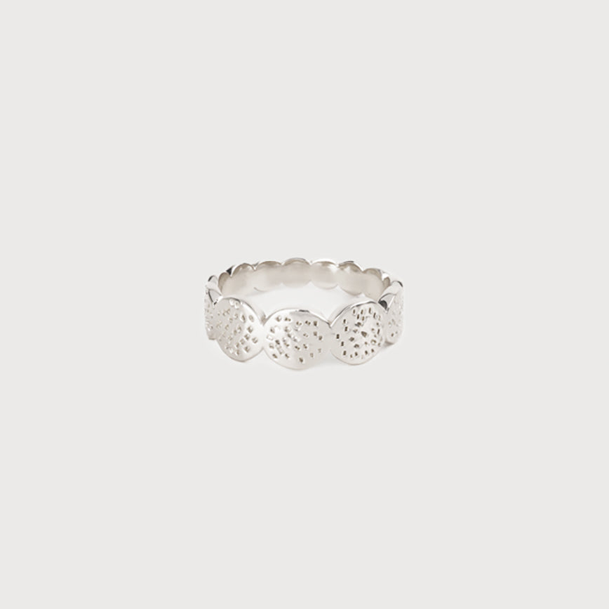 METAL RING WITH TEXTURED FINISH 4195-SLV