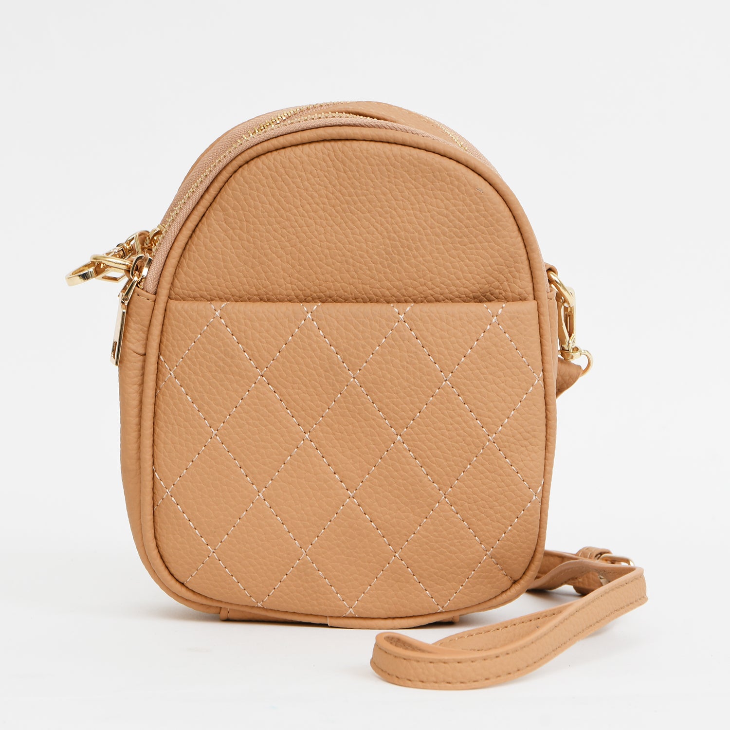 Small Rounded Caramel Adjustable Bag 7094 CAR CARACOL small-rounded-caramel-adjustable-bag-7094-car-caracol