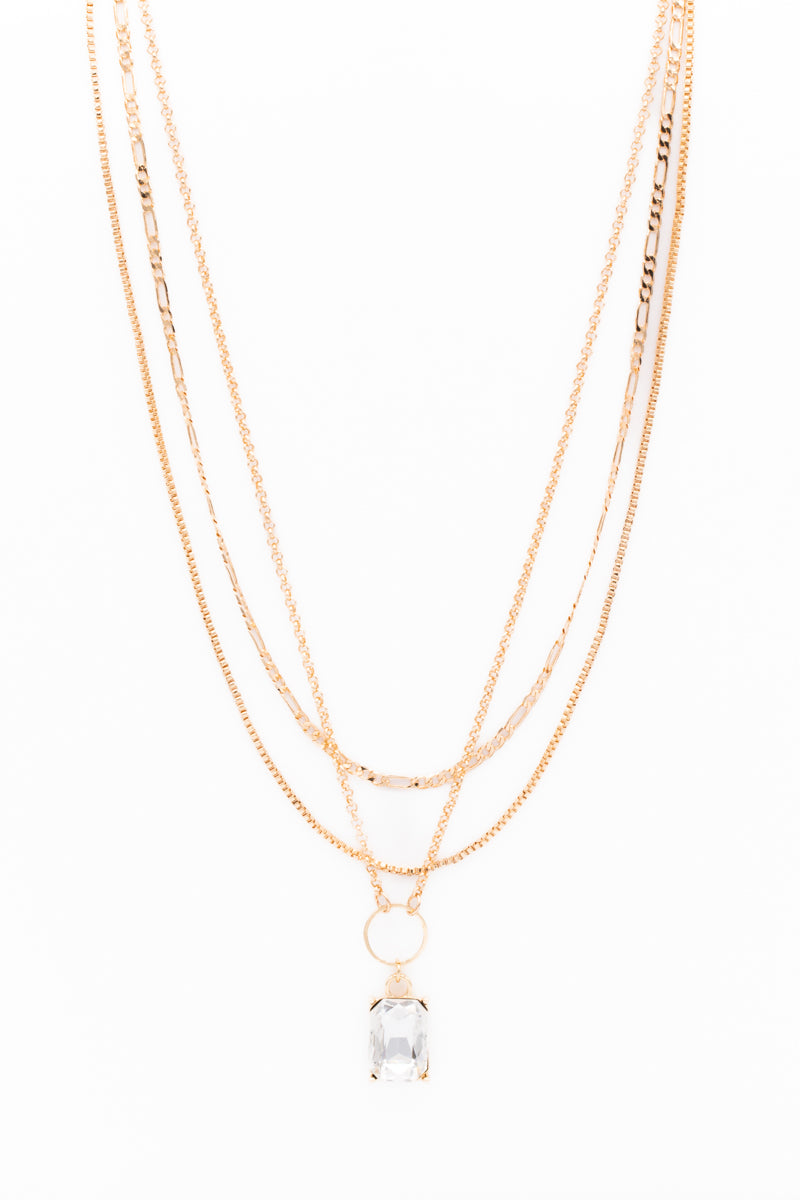 NECKLACE 1611-CLR-G