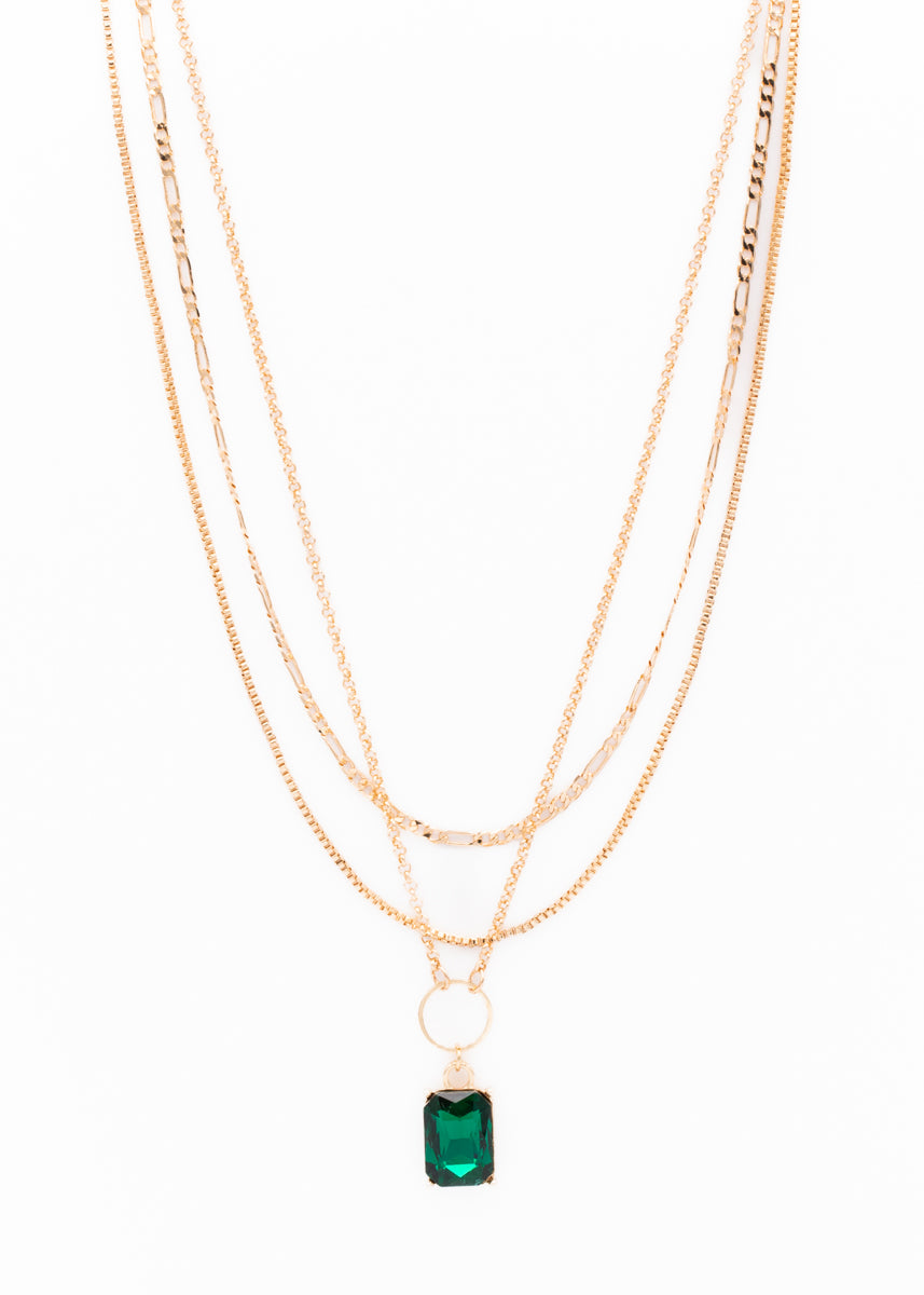 NECKLACE 1611-GRN-G