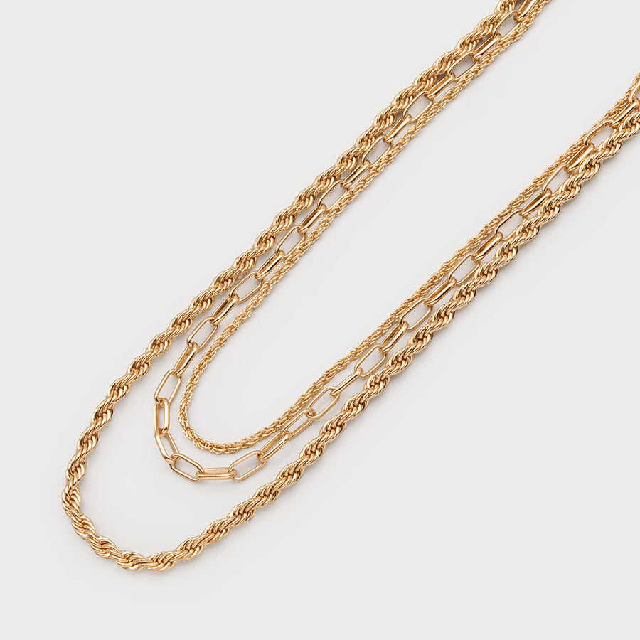 TRIO OF INDIVIDUAL CHAINS 1703-GLD