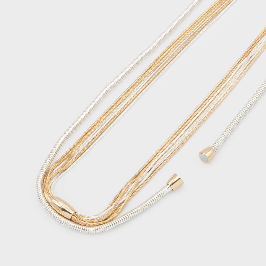 2 tones necklace 1713-LON