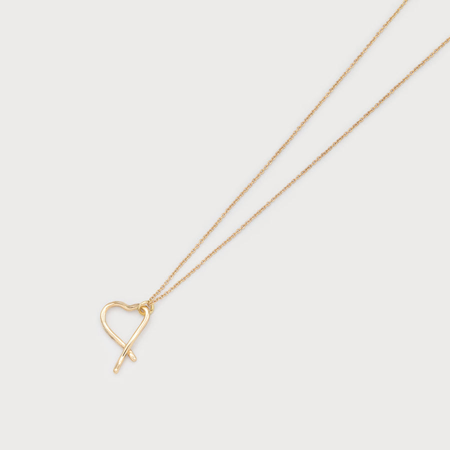 Small heart pendant on chain 1764-GLD
