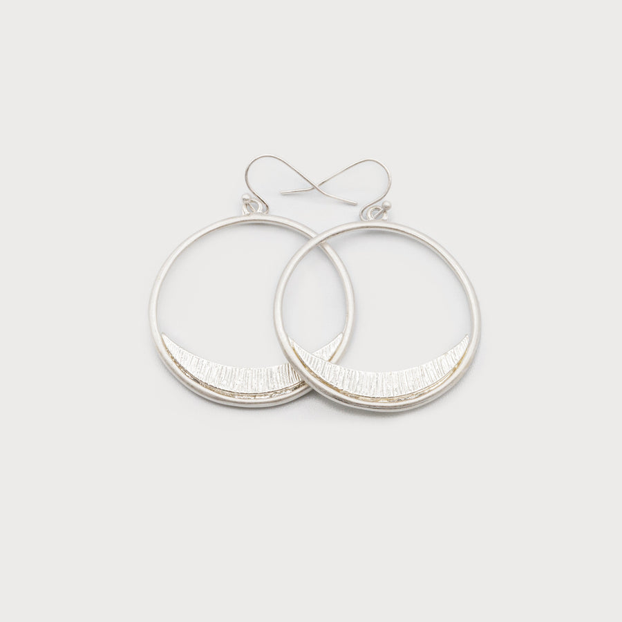textured rings on hooks 2596-SLV