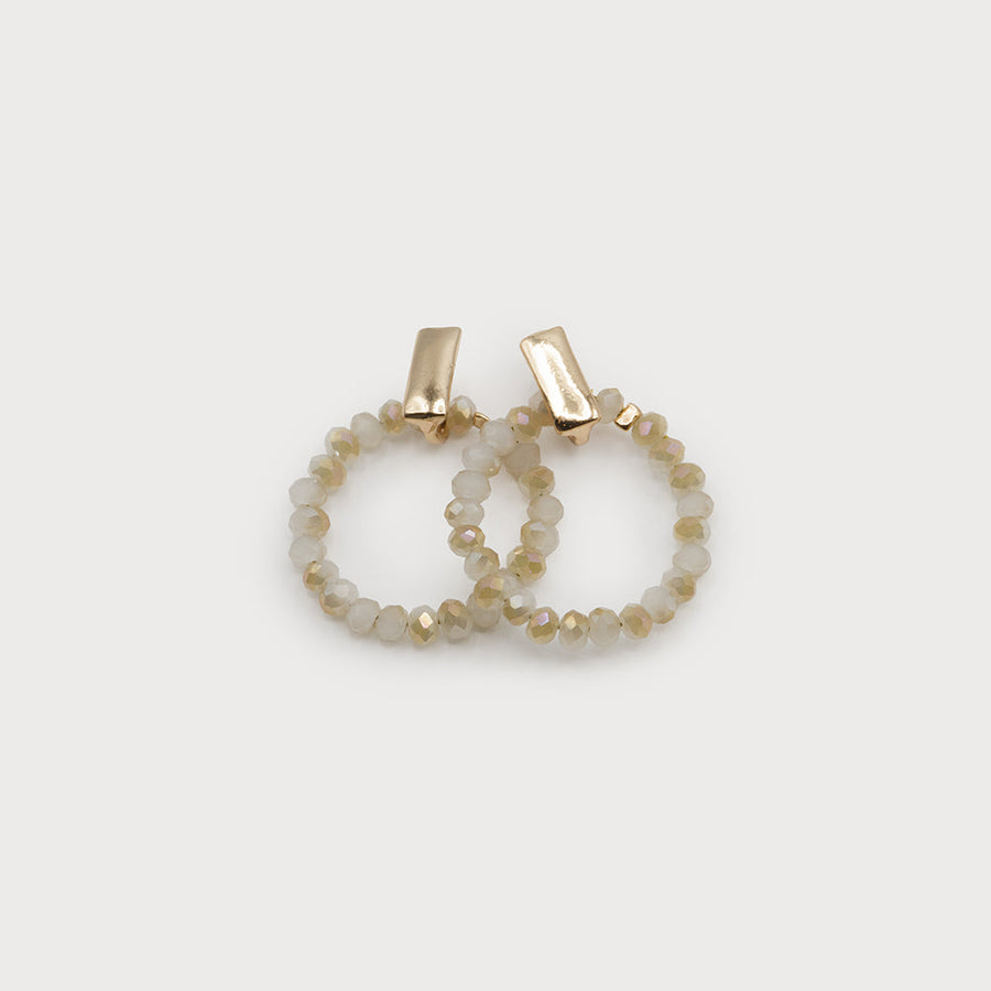 Glass beads hoops 2669-WTE-G