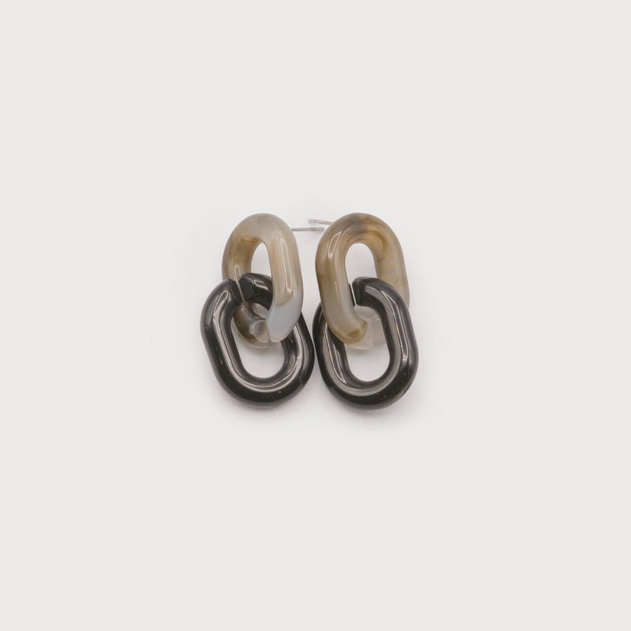 duo de liens en résine entrelacés 2670-BLK