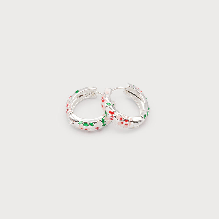 Floral garden earrings 2687-SLV
