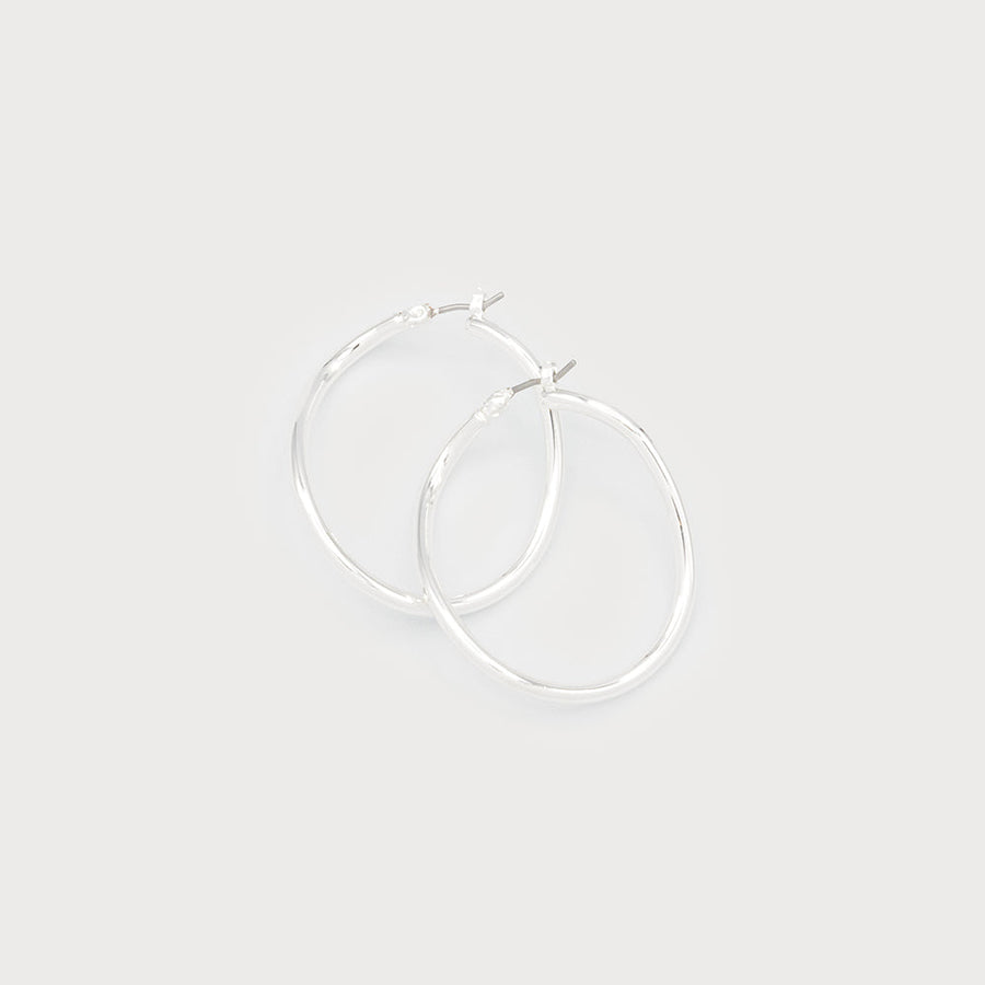 Irregular hoops 2689-SLV