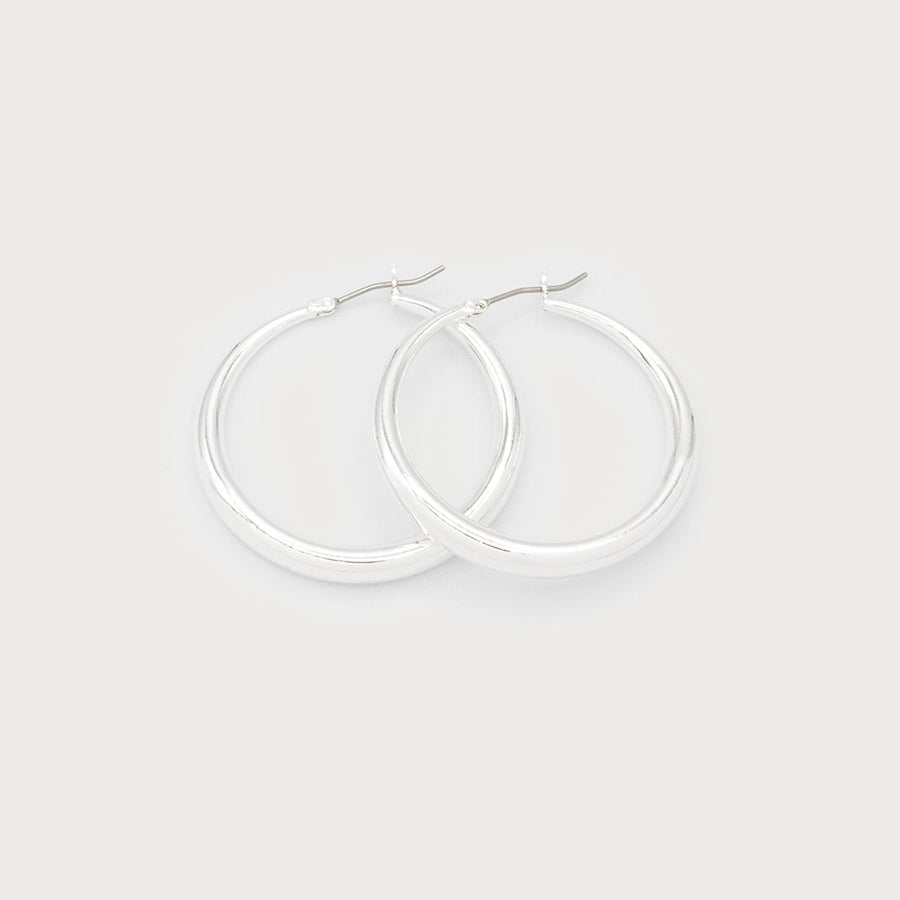 Domed hoops 2697-SLV