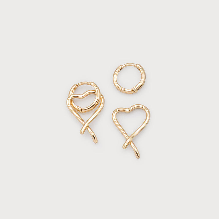 Small heart on hoops 2724-GLD