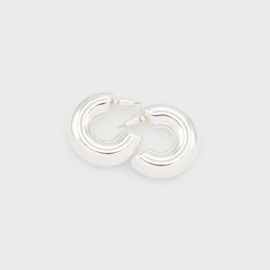 Medium chunky hoops 2728-SLV