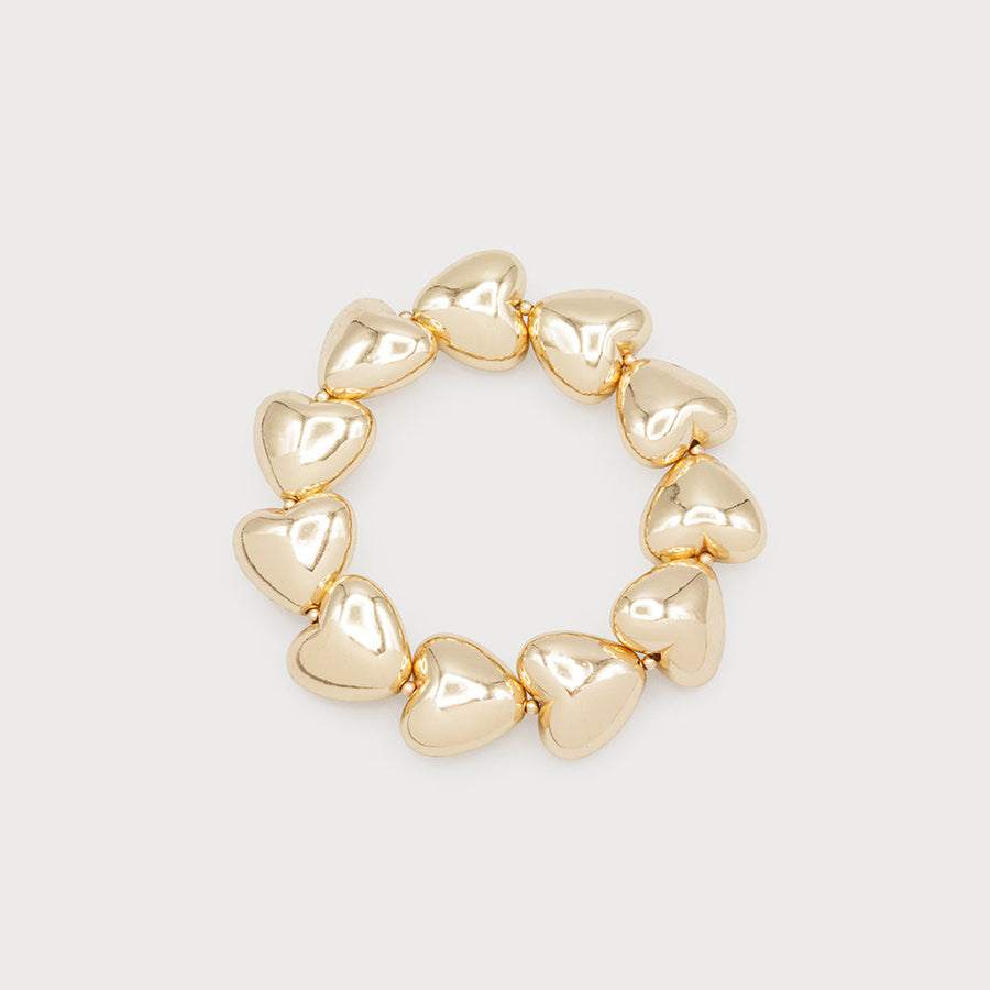 Big hearts on elastics 3325-GLD