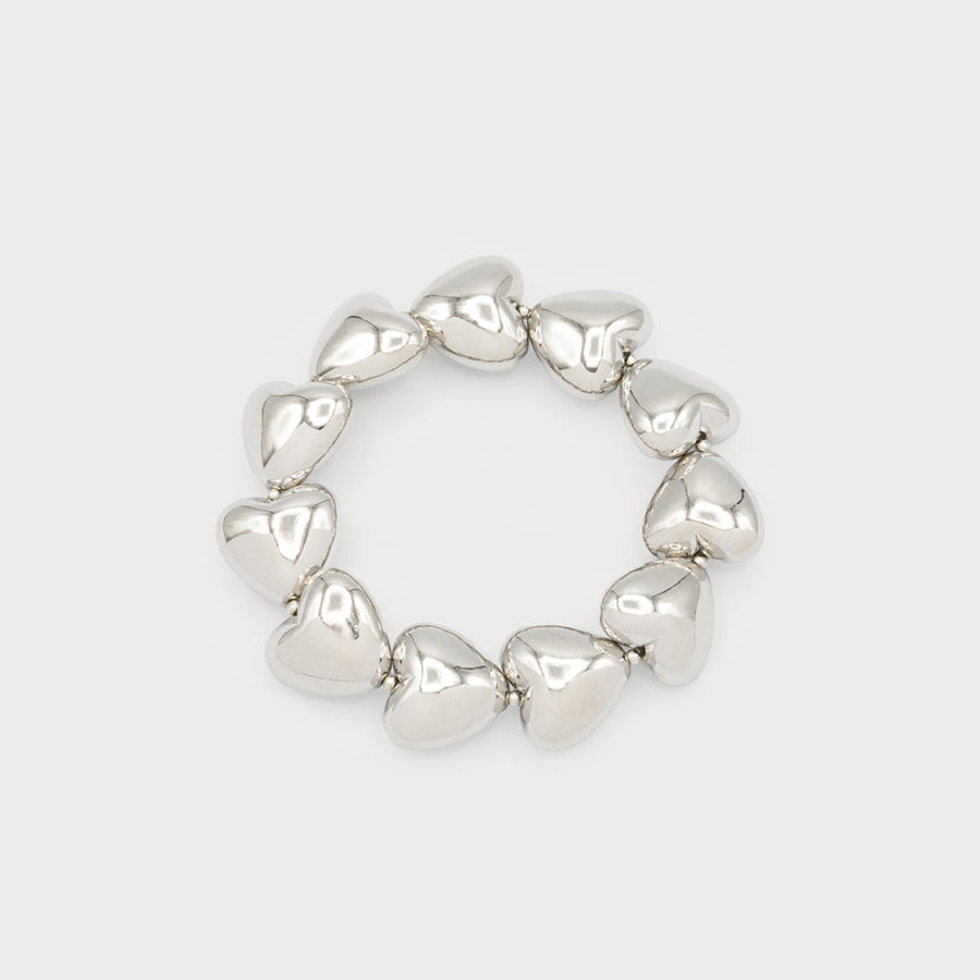 Big hearts on elastics 3325-SLV