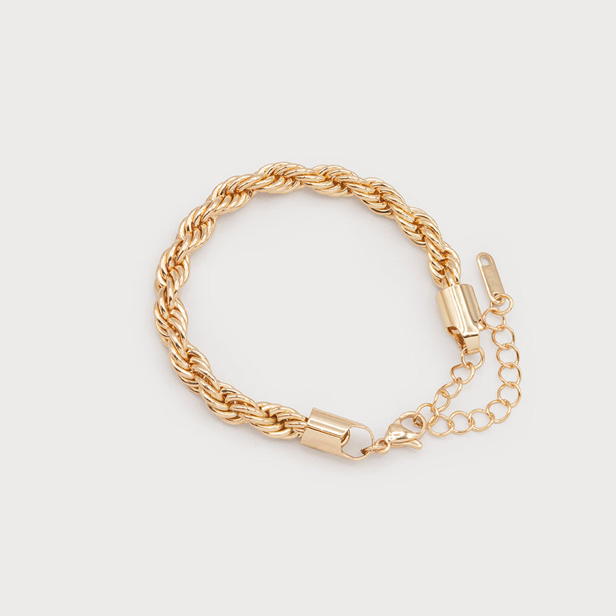 Delicate twisted link chain bracelet 3330-GLD