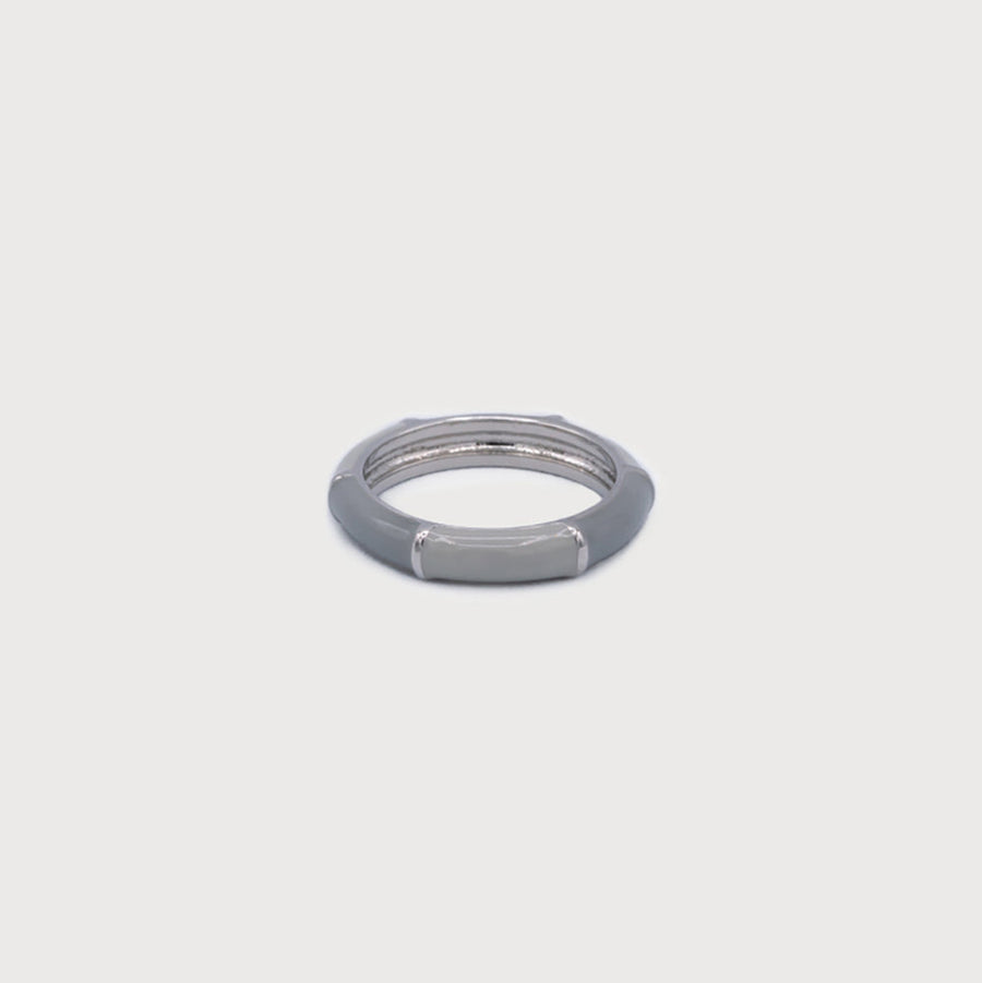 ENAMEL SIZED RING - QUARTET 4180-GRY-S