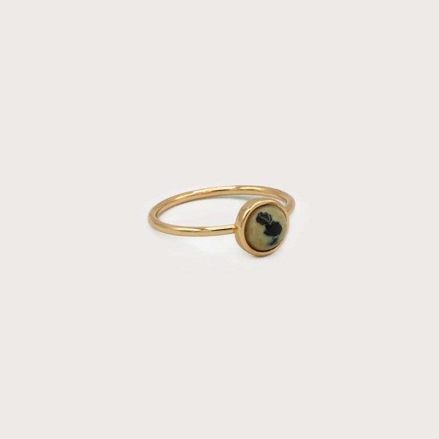 DELICATE NATURAL STONE SIZED RING - QUARTET 4181-DUO-G