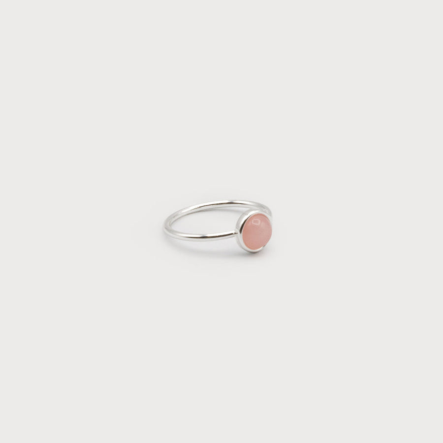 DELICATE NATURAL STONE SIZED RING - QUARTET 4181-PNK-S