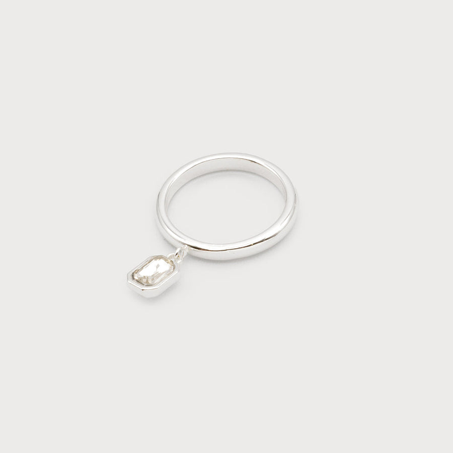 Small crystal charm sized ring - quartet 4189-CLR-S