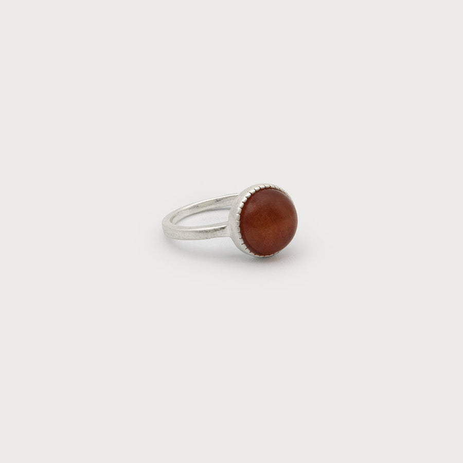 Colored glass bead ring 4199-BRN-S