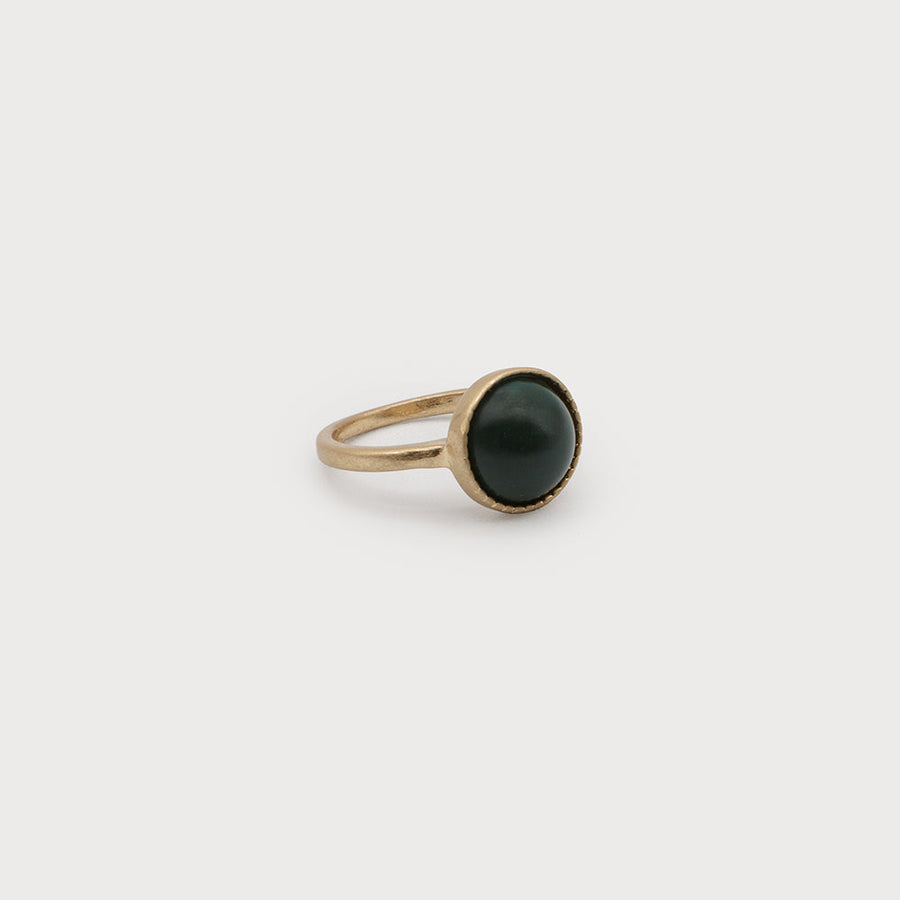Colored glass bead ring 4199-GRN-G