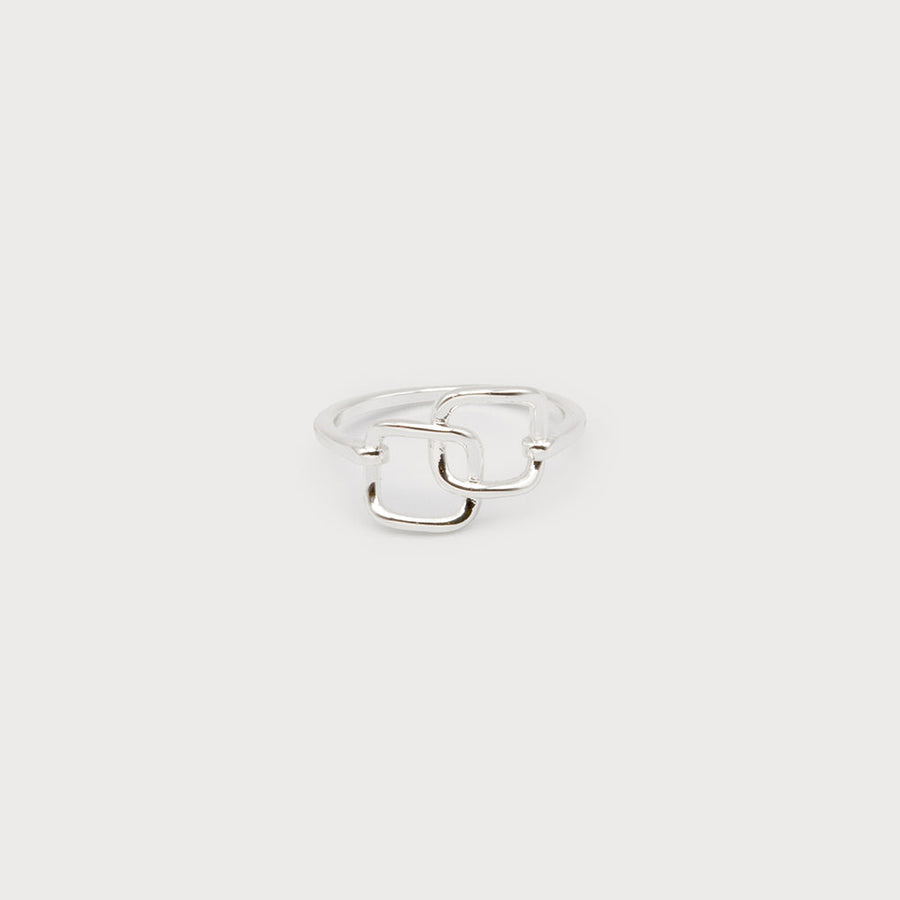 Double squared ring - quartet 4203-SLV