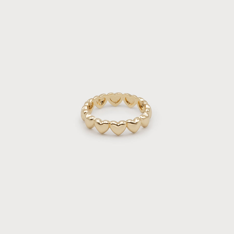 Allover heart ring 4204-GLD
