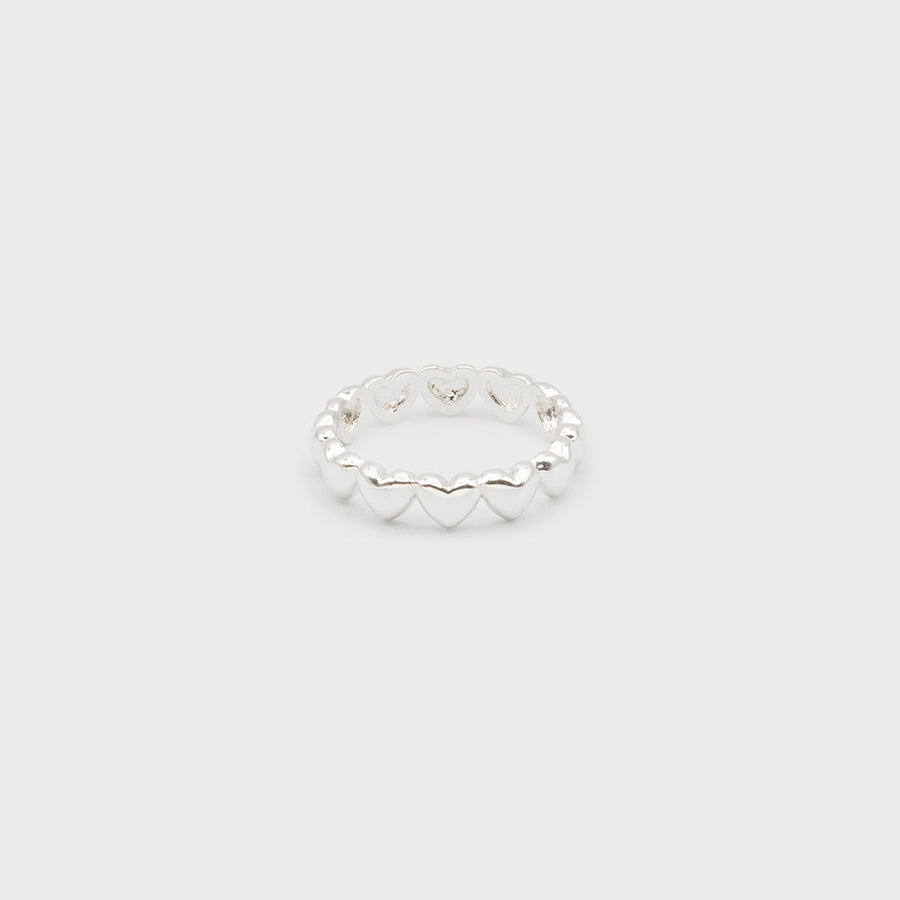 Allover heart ring 4204-SLV