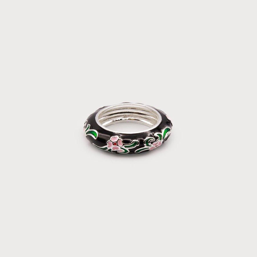 Floral garden ring 4217-BLK