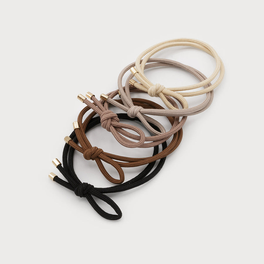 Set of 5 hair elastics 5040-NAT