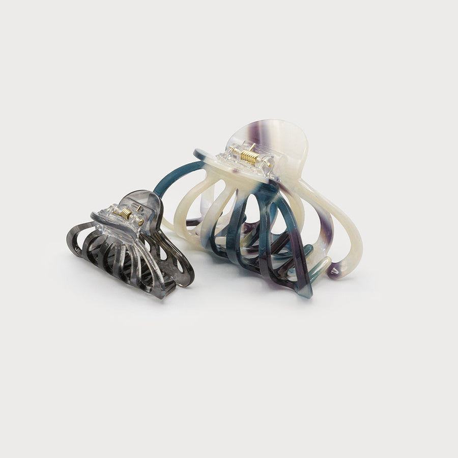 Two size clips - pattern & solid color 5045-BLK
