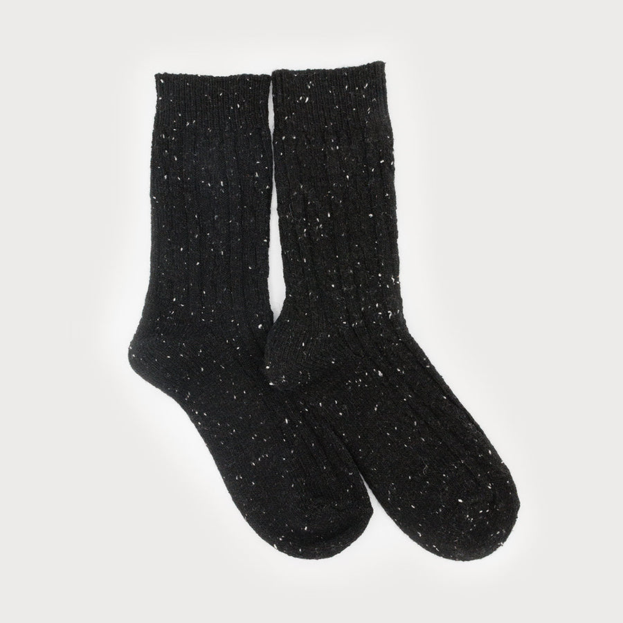 Warm socks cable knit confetti 5103-BLK