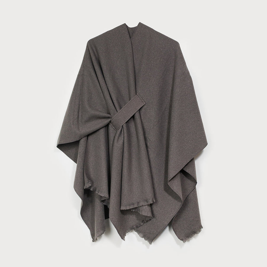 Large soft & warm solid shawl 6180-LTG