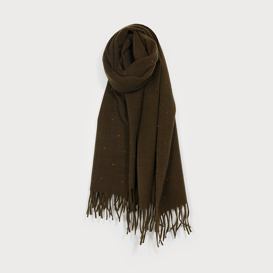 Écharpe chaude à mini pois colorés 6209-KAK