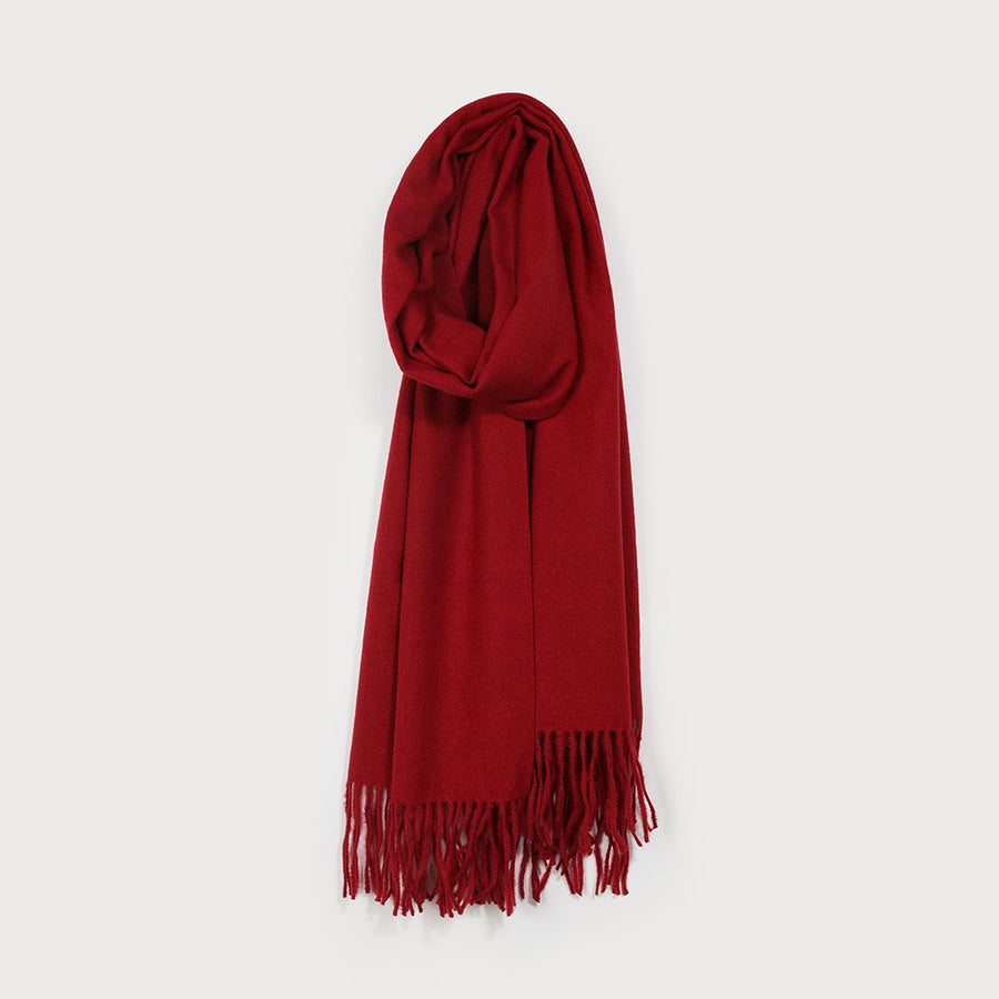 Écharpe unie douce et chaude 6216-RED