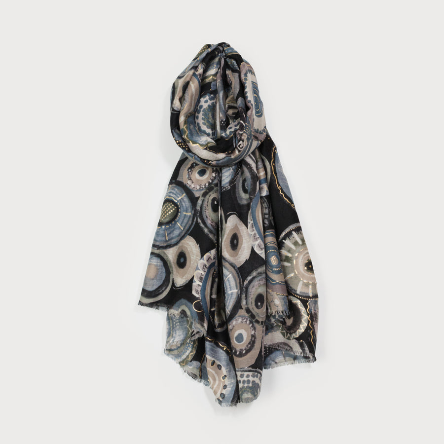 Lightweight mandalas print 6222-BLK