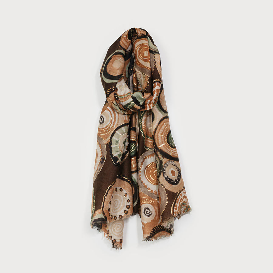 Lightweight mandalas print 6222-BRN