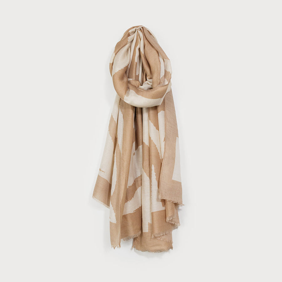 Lightweight two-tones scarf 6224-BGE