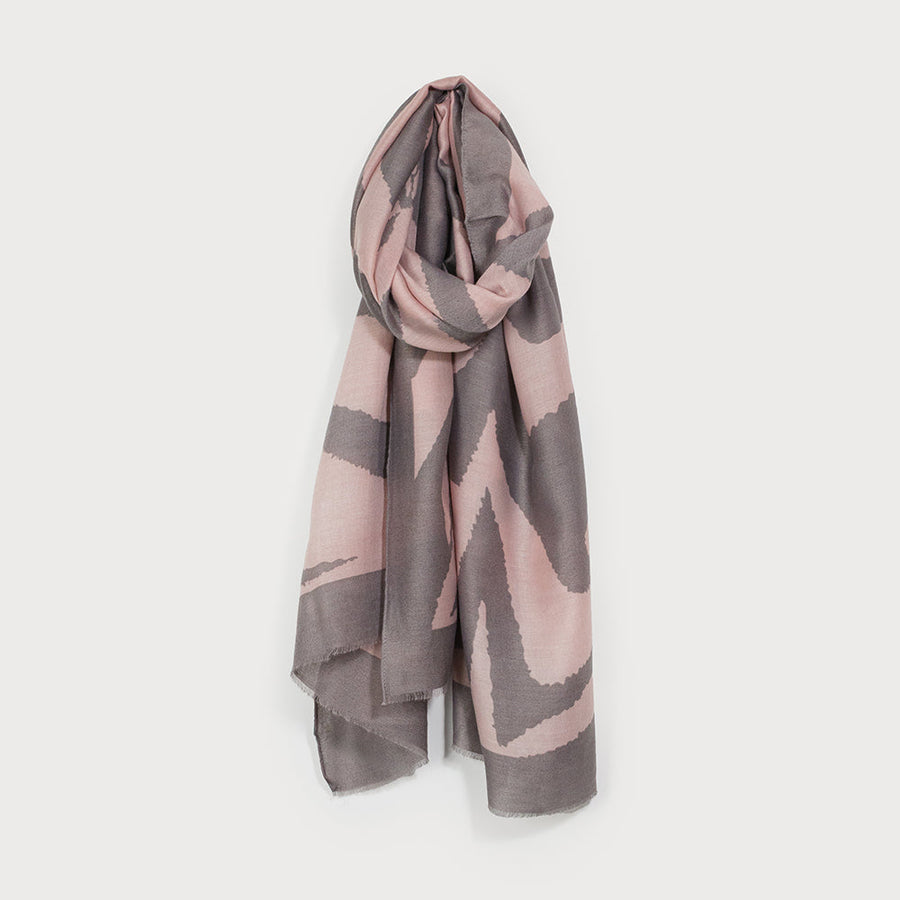 Lightweight two-tones scarf 6224-PNK