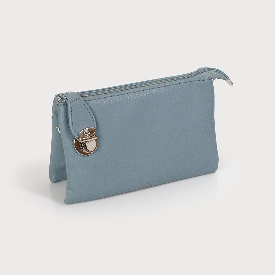Sac bandoulière avec plusieurs poches, bandoulière réglable amovible et dragonne 7012-DEN