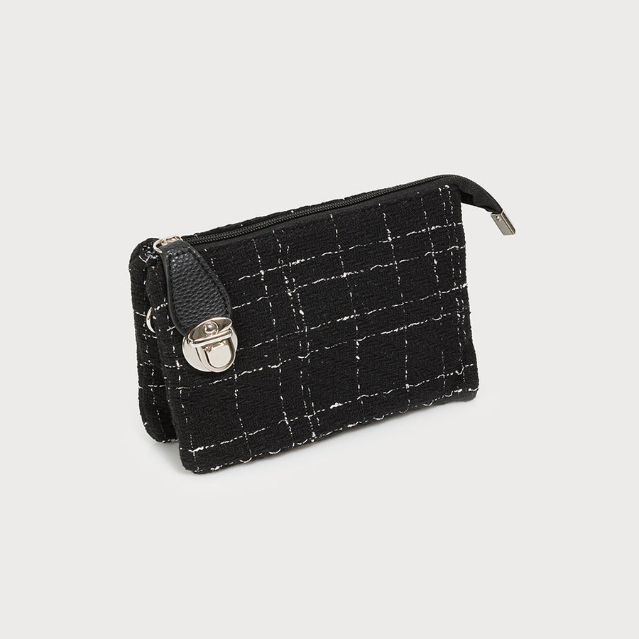 SAC À BANDOULIÈRE AVEC POCHES MULTIPLES, SANGLE RÉGLABLE AMOVIBLE ET POIGNET - SIMILI CUIR TEXTURÉ 7012-TWD-B