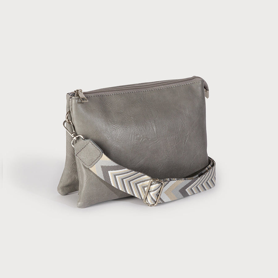 Grand sac bandoulière avec plusieurs poches et bandoulière de guitare réglable amovible, bandoulière en similicuir et dragonne 7032-E-LTG