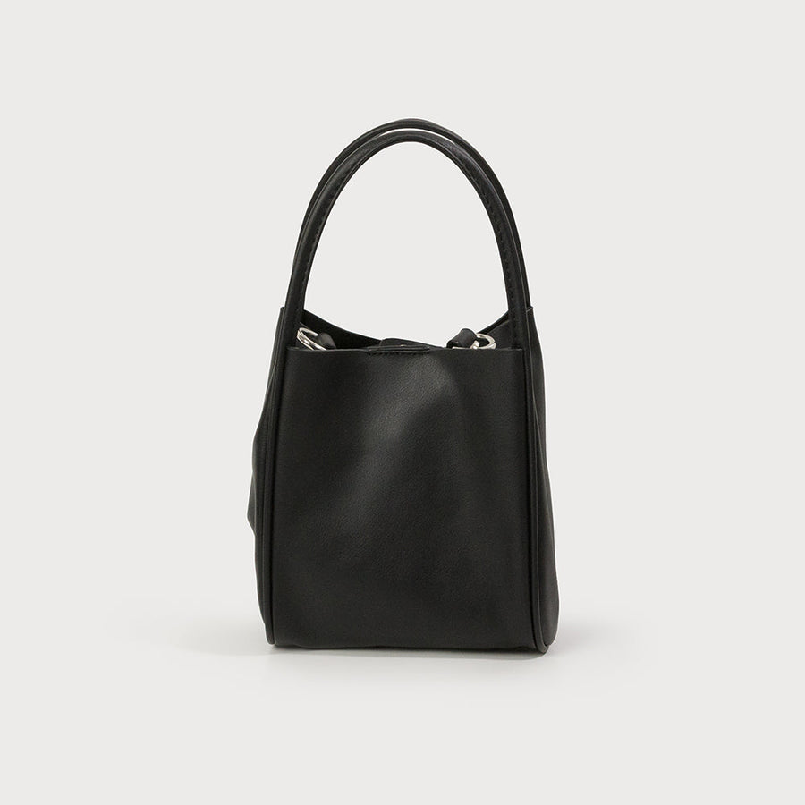 MINI FOURRE-TOUT DE TOUS LES JOURS AVEC POCHETTE ZIPPÉE AMOVIBLE ET SANGLE AJUSTABLE ET AMOVIBLE 7158-BLK