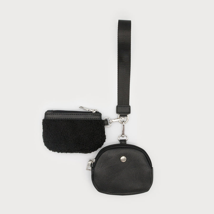 Small coins purse with guitar strap 7167-S-BLK