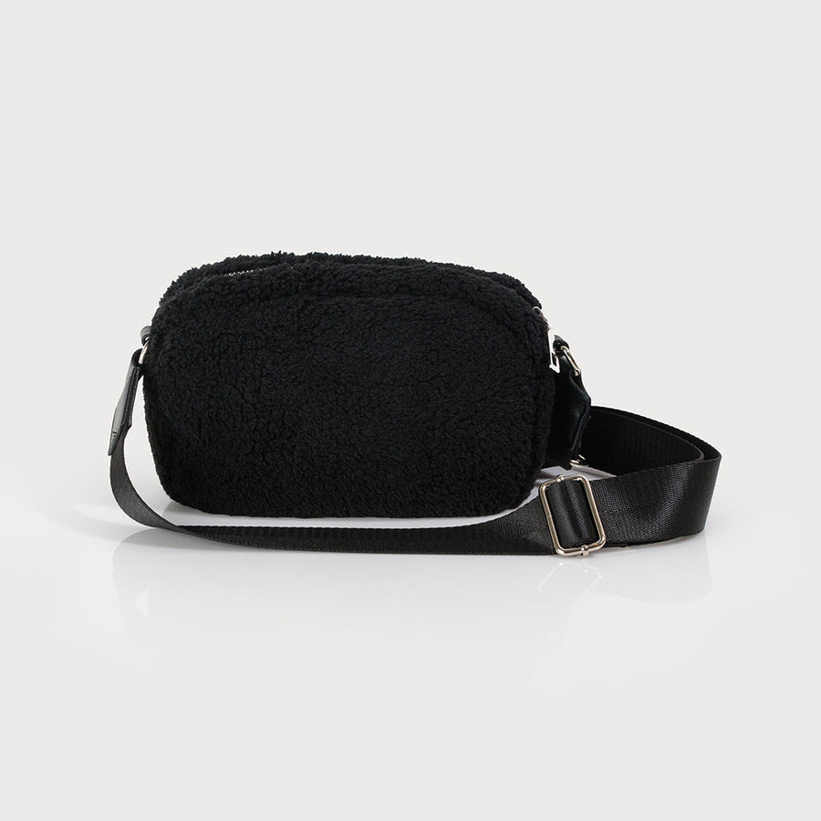 Small sherpa handbag with adjustable strap 7169-BLK