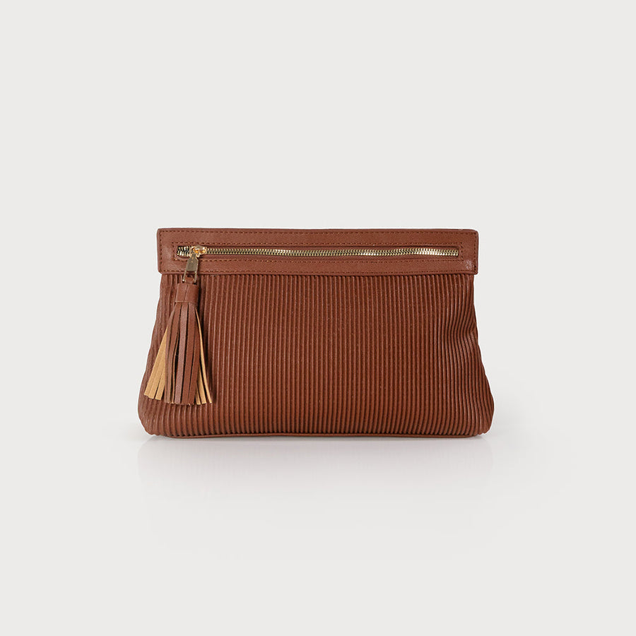 Pochette effet velours côtelé avec bandoulière amovible et réglable 7170-CAM