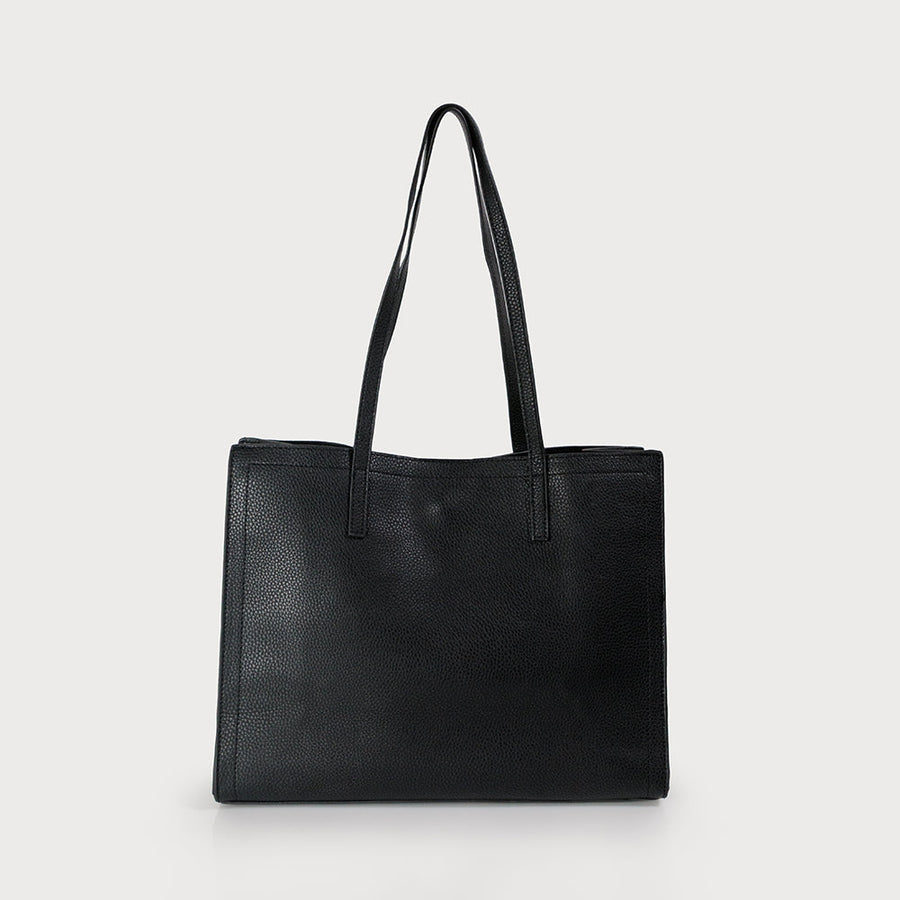 Grand sac à bandoulière avec fermeture à glissière et poche intérieure 7174-BLK
