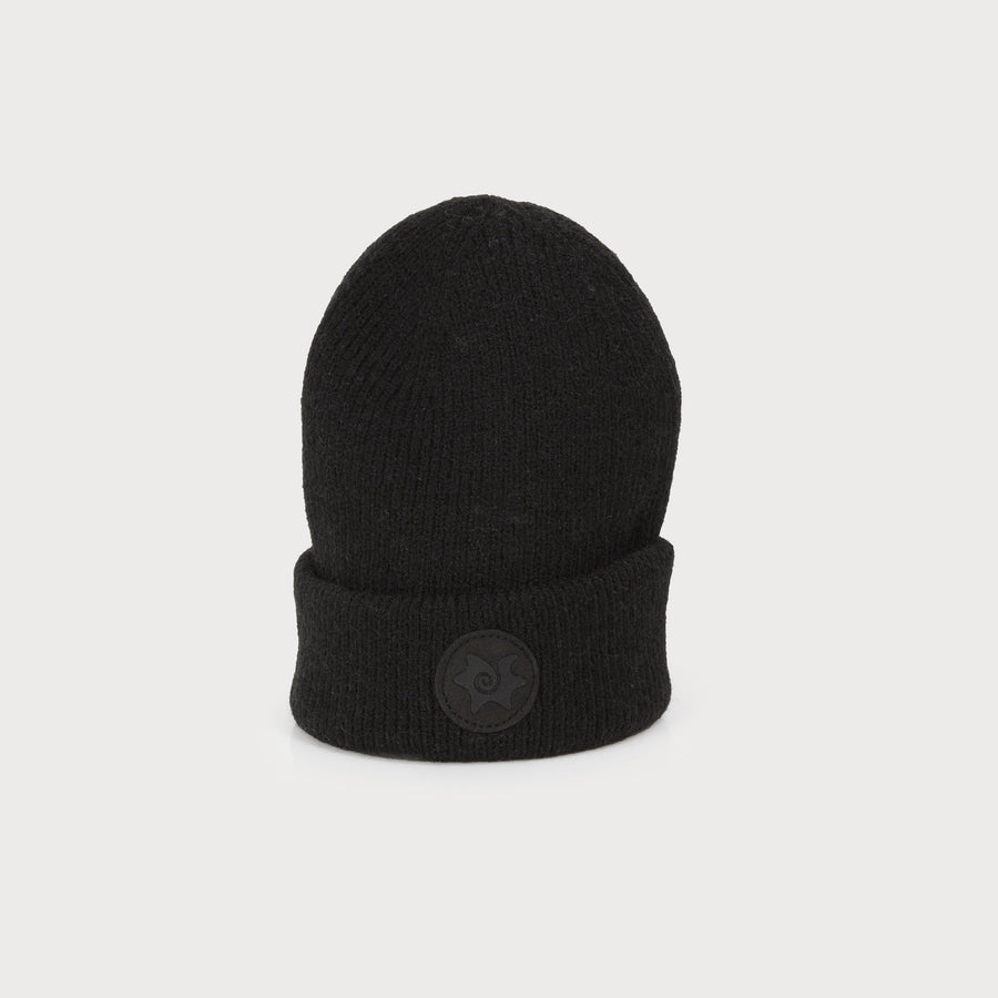 Warm & soft rib hat with logo 8004-BLK
