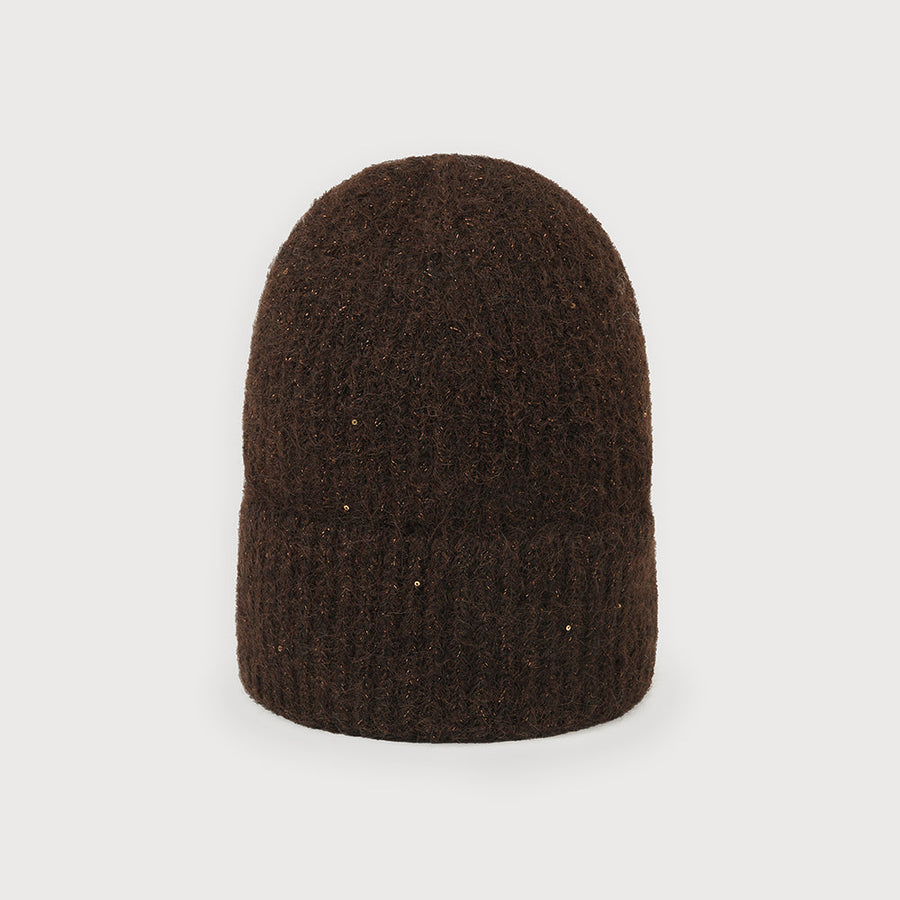 Warm hat with sparkling accent 8009-CHO