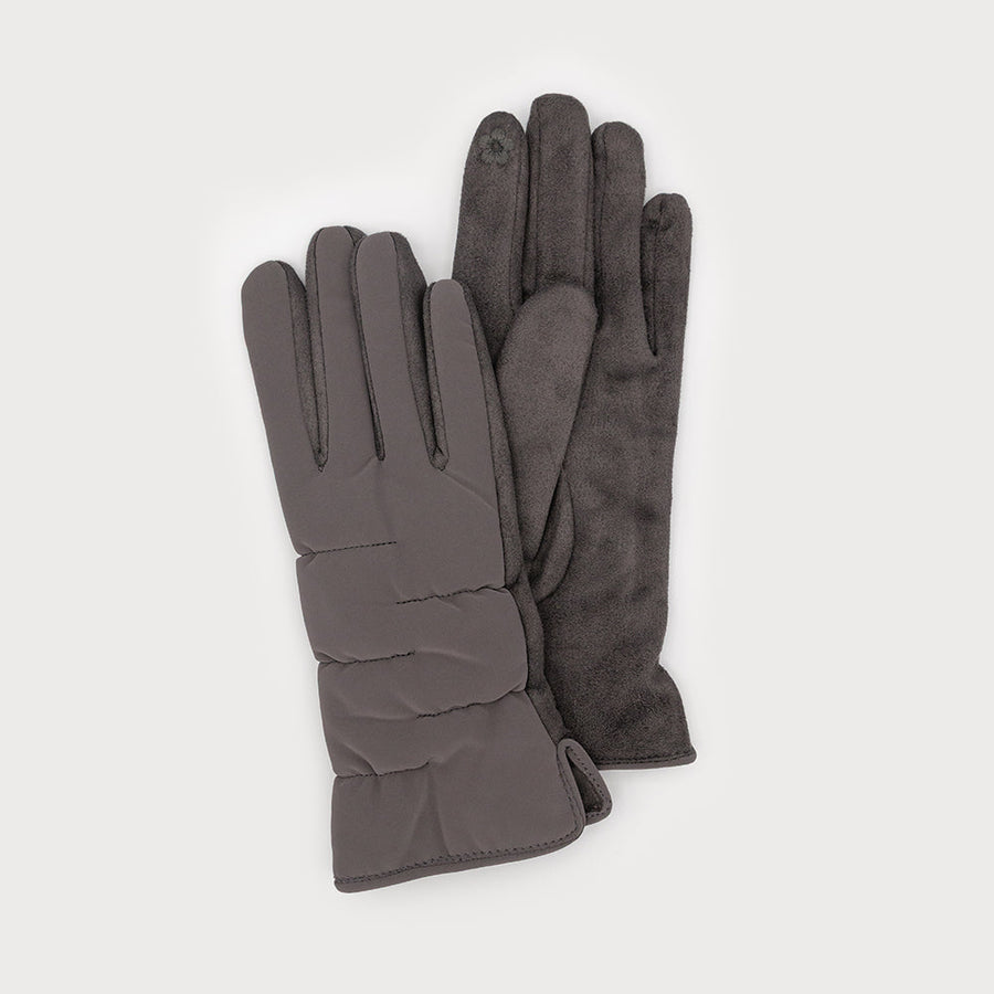 Matte quilted gloves 9016-GRY